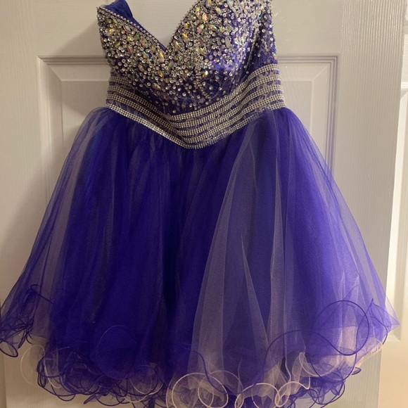 Strapless Short Purple Dress - Picture 6 of 6